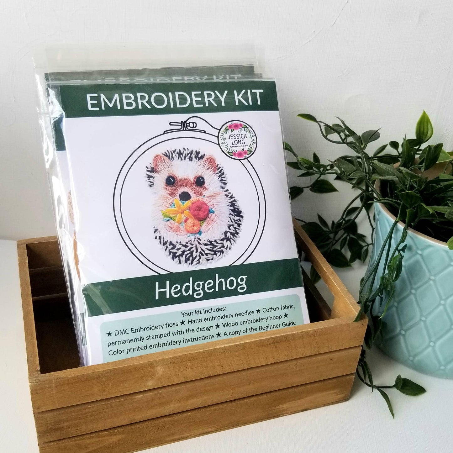 Hedgehog Embroidery Kit – Textured Stitching with a Little Personality