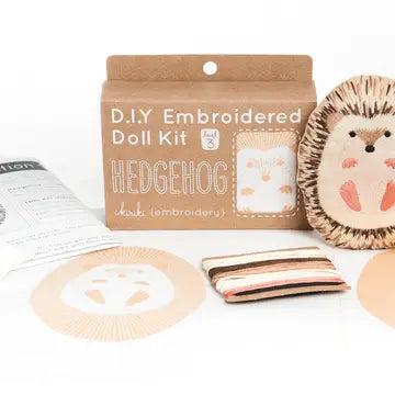 Embroidered Doll Kit - Hedgehog