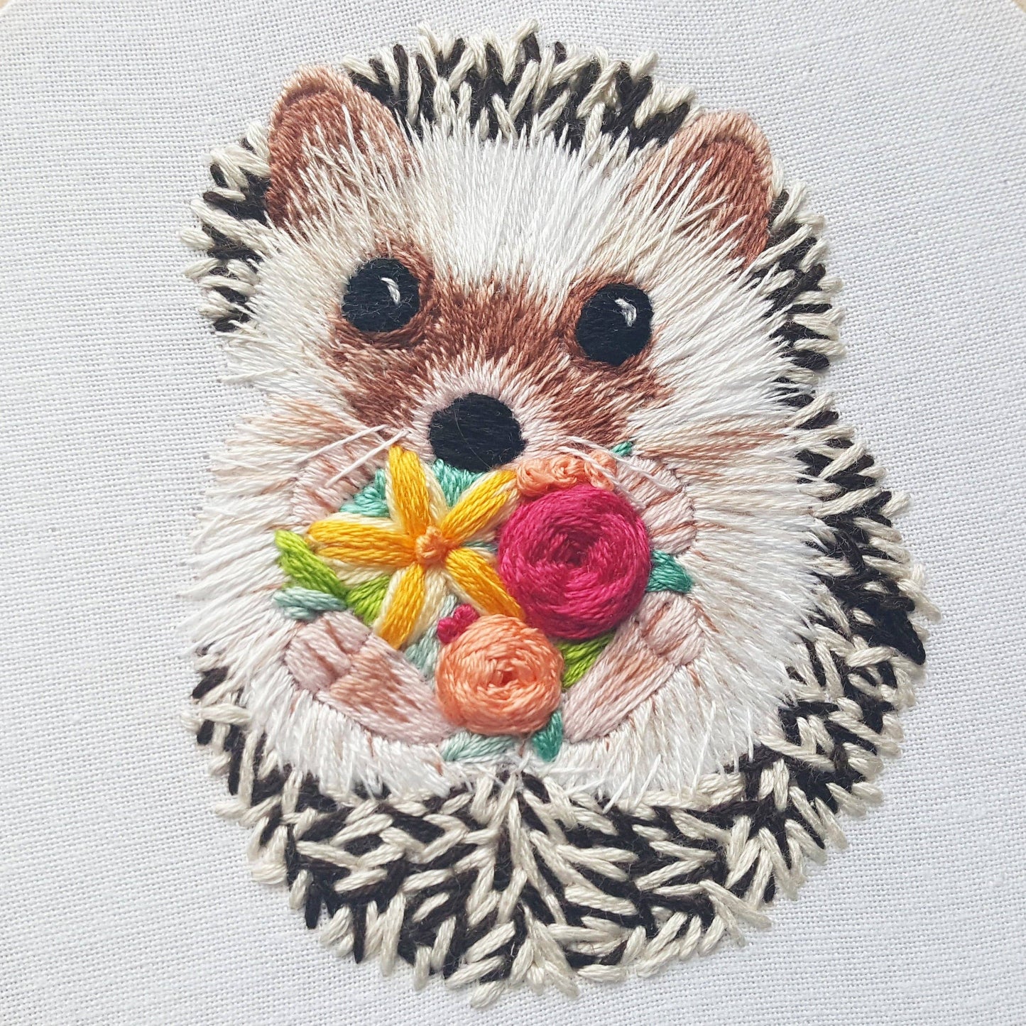 Hedgehog Embroidery Kit – Textured Stitching with a Little Personality