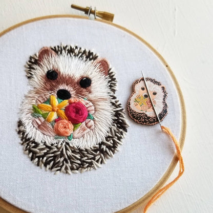 Hedgehog Needle Minder – Magnetic Stitching Companion in Enamel