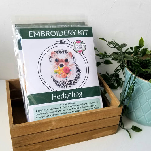 Hedgehog Embroidery Kit – Textured Stitching with a Little Personality