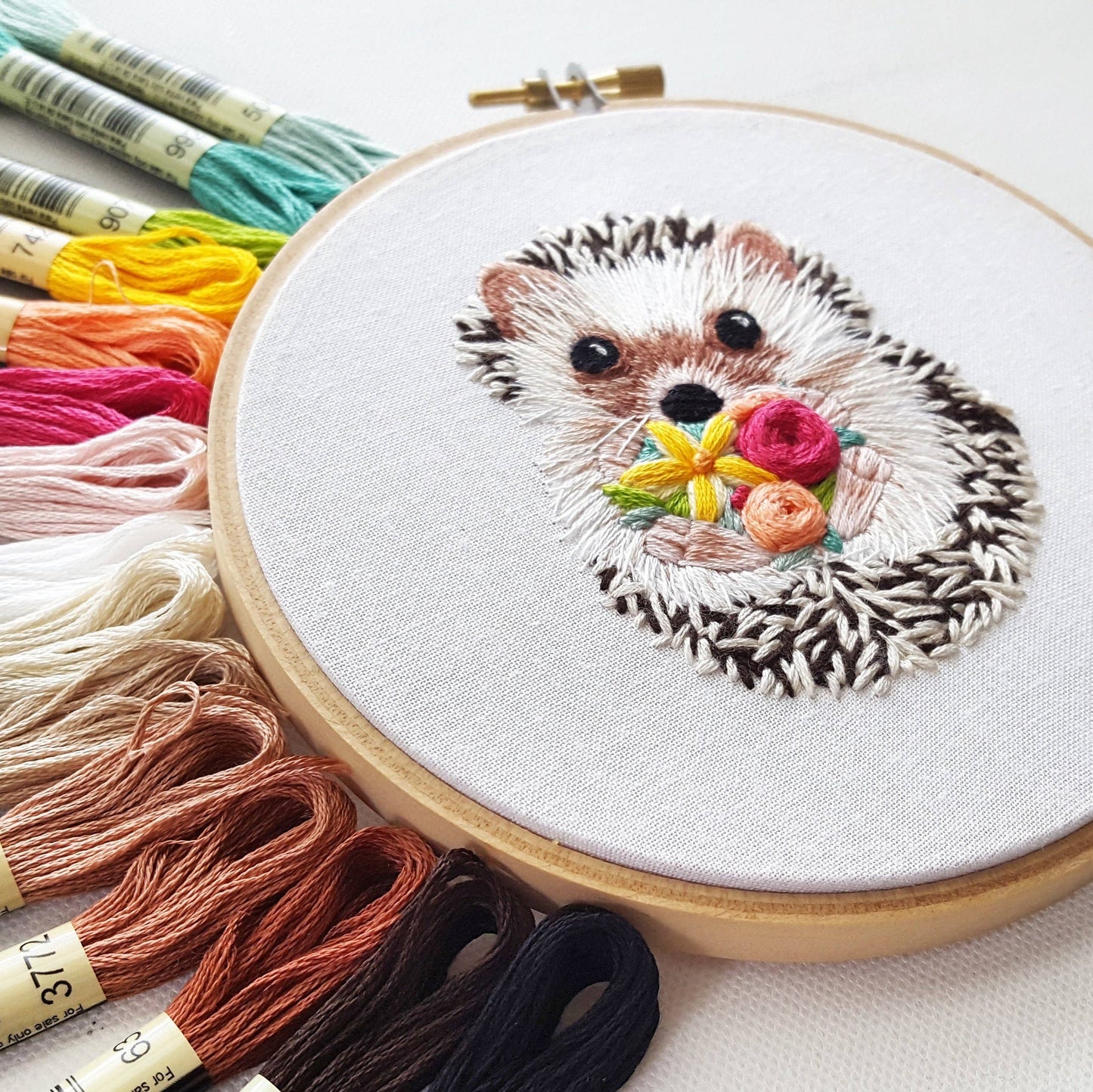 Hedgehog Embroidery Kit – Textured Stitching with a Little Personality