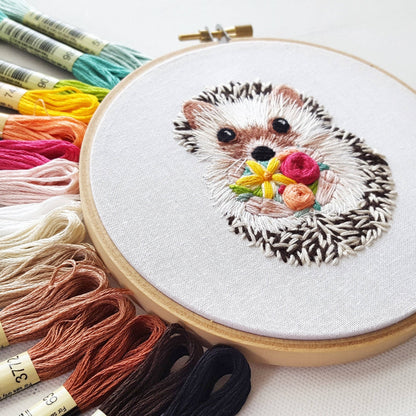 Hedgehog Embroidery Kit – Textured Stitching with a Little Personality