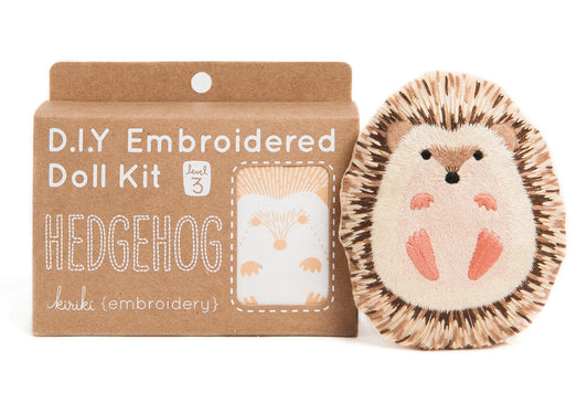 Embroidered Doll Kit - Hedgehog