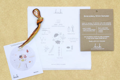 Embroidery Stitch Sampler - Seasons (Spring, Summer, Autumn, Winter)