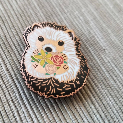 Hedgehog Needle Minder – Magnetic Stitching Companion in Enamel
