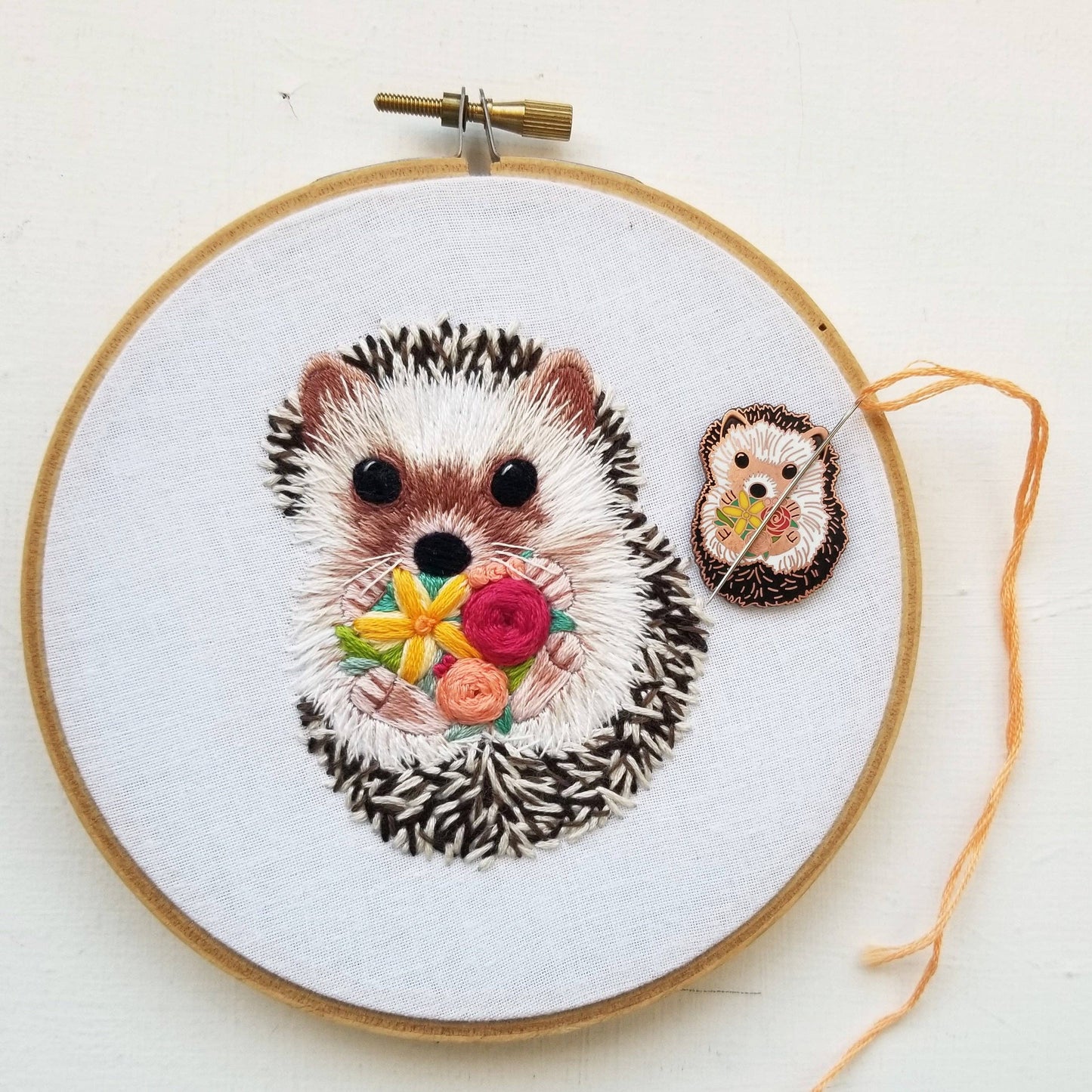 Hedgehog Needle Minder – Magnetic Stitching Companion in Enamel