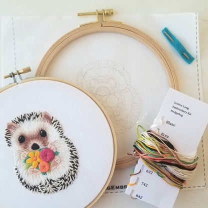 Hedgehog Embroidery Kit – Textured Stitching with a Little Personality