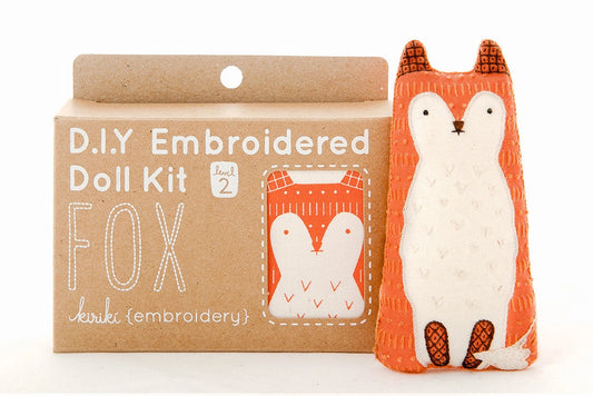 Embroidered Doll Kit - Fox