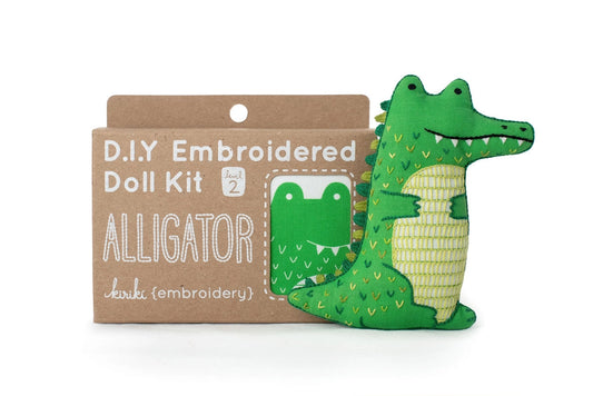Embroidered Doll Kit - Alligator