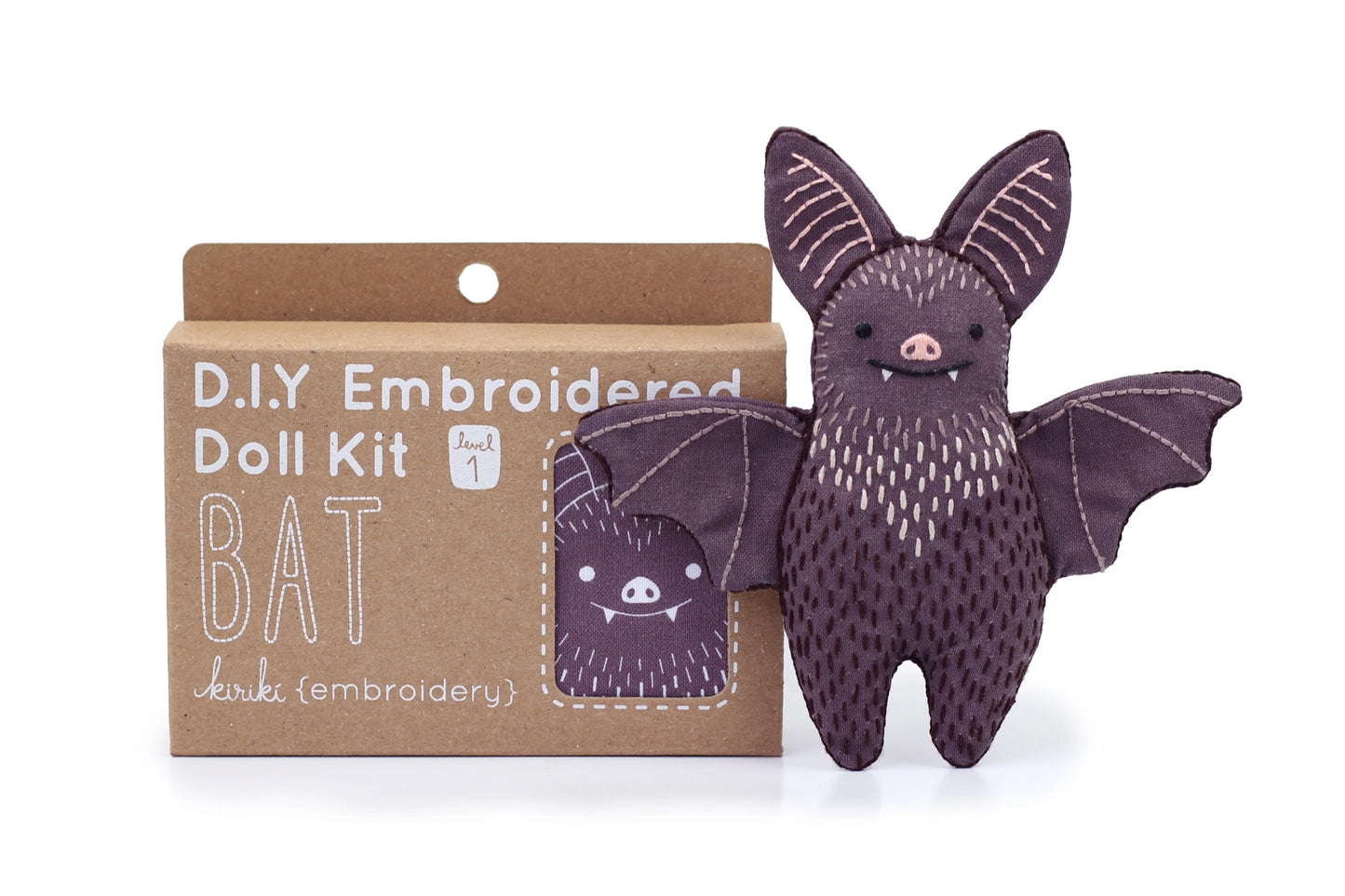 Embroidered Doll Kit - Bat