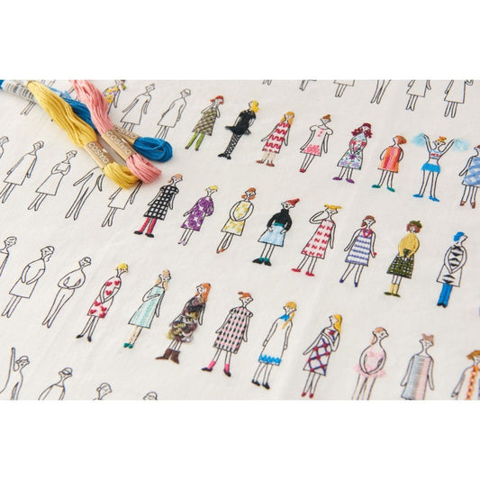 100 Ladies Fabric Sampler (Japanese Embroidery Fabric by Kazue Nakajima)