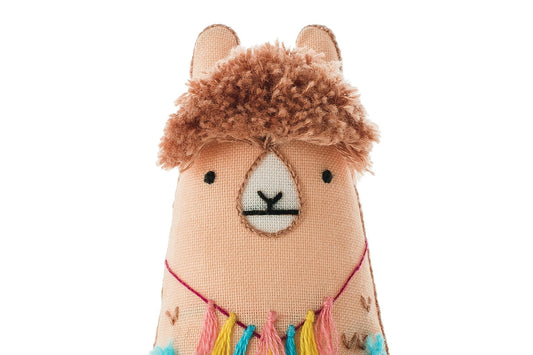 Embroidered Doll Kit - Llama