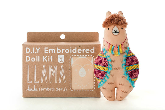 Embroidered Doll Kit - Llama