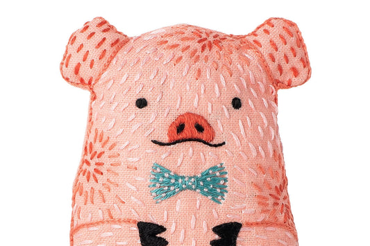 Embroidered Doll Kit - Pig
