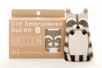 Embroidered Doll Kit - Raccoon