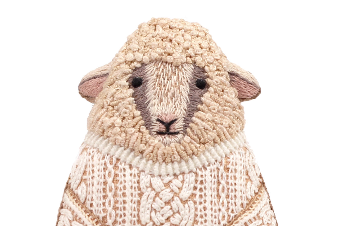 Embroidered Doll Kit - Sheep