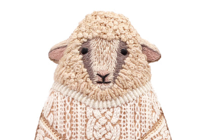 Embroidered Doll Kit - Sheep
