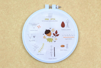 Embroidery Stitch Sampler - Seasons (Spring, Summer, Autumn, Winter)