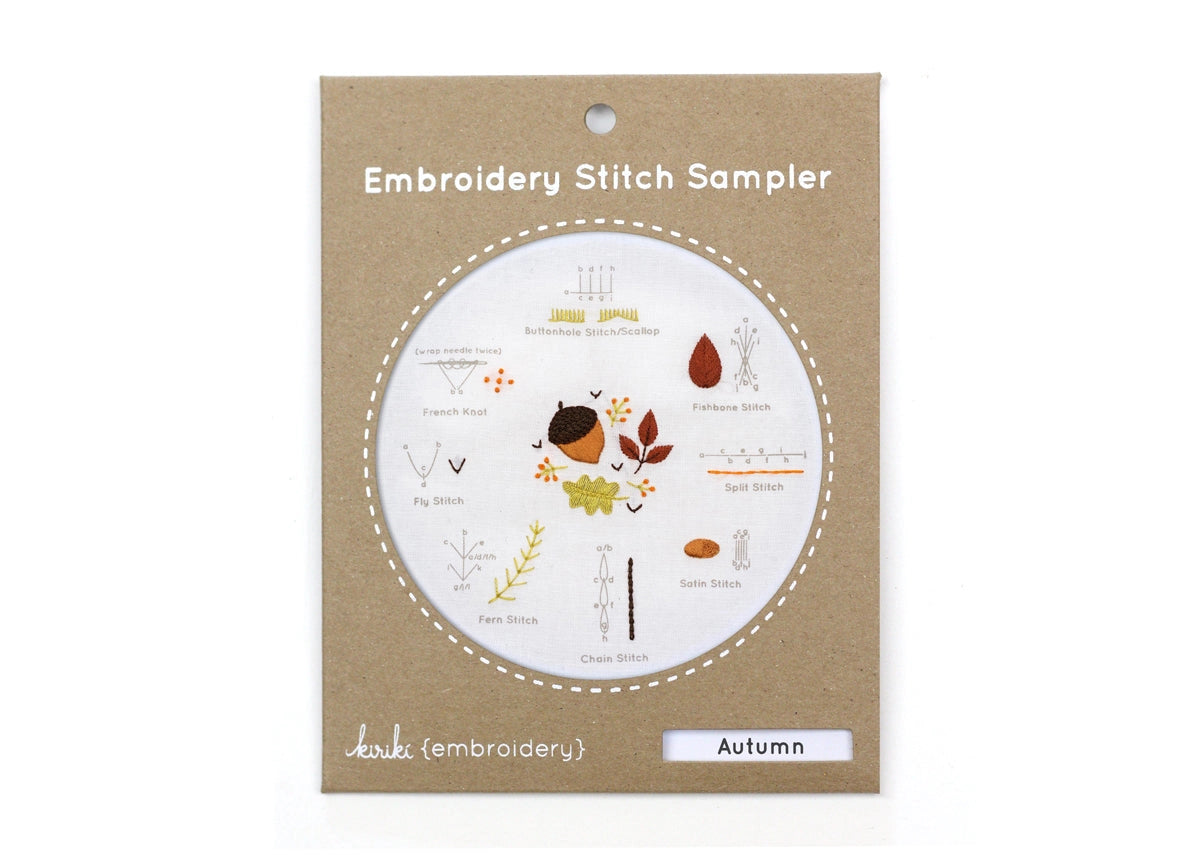 Embroidery Stitch Sampler - Seasons (Spring, Summer, Autumn, Winter)
