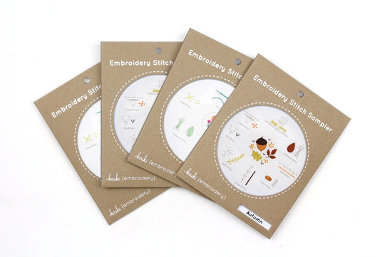 Embroidery Stitch Sampler - Seasons (Spring, Summer, Autumn, Winter)
