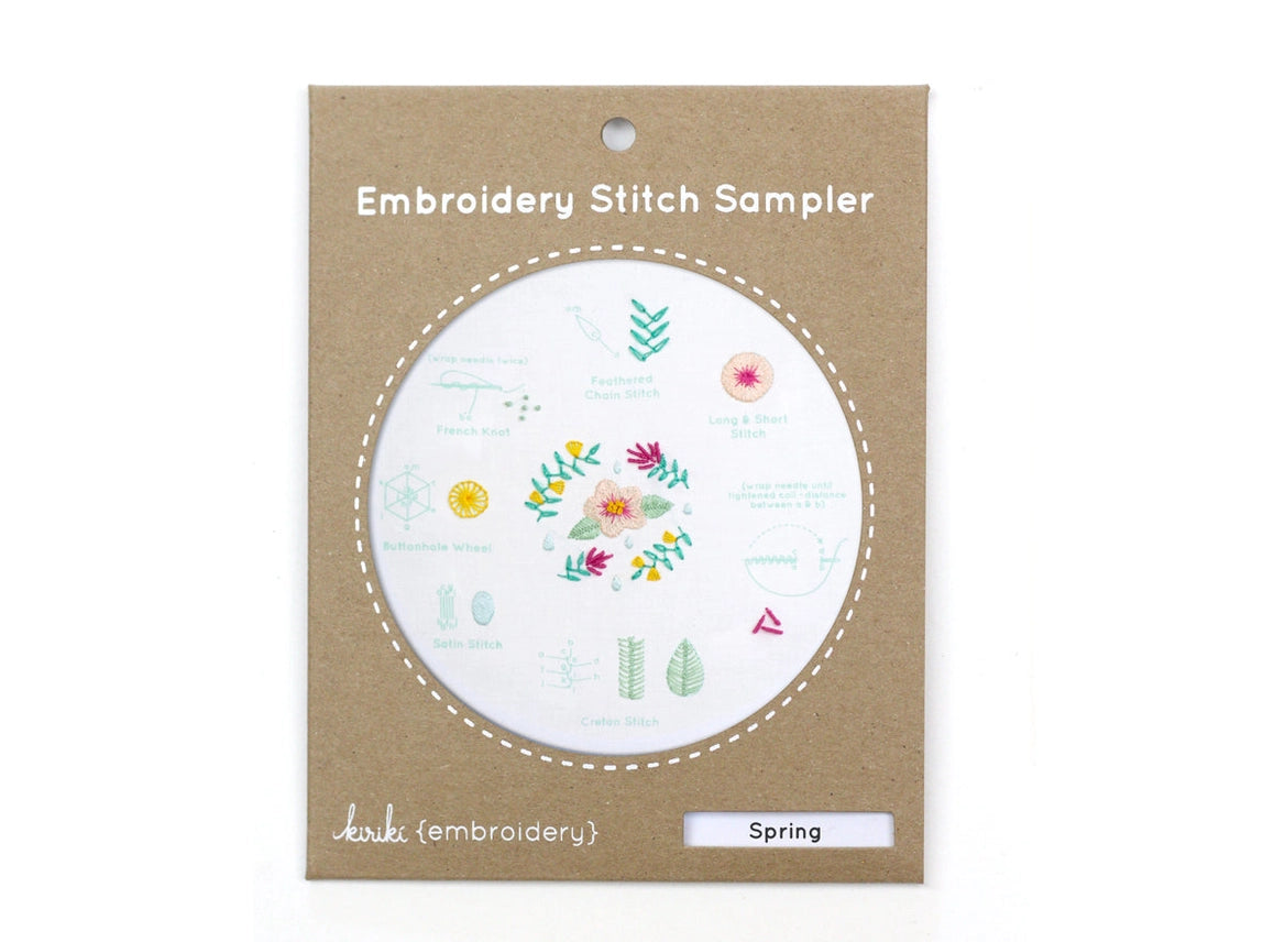 Embroidery Stitch Sampler - Seasons (Spring, Summer, Autumn, Winter)