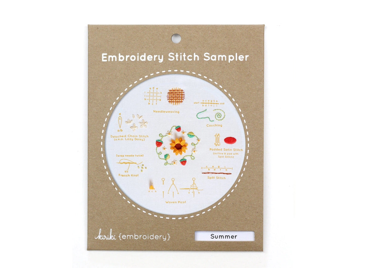 Embroidery Stitch Sampler - Seasons (Spring, Summer, Autumn, Winter)