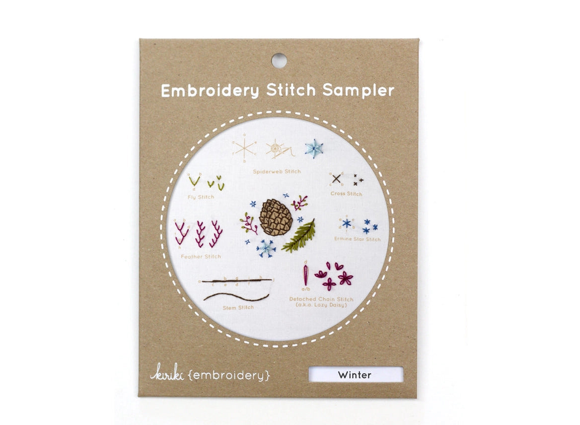 Embroidery Stitch Sampler - Seasons (Spring, Summer, Autumn, Winter)