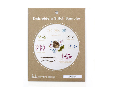 Embroidery Stitch Sampler - Seasons (Spring, Summer, Autumn, Winter)